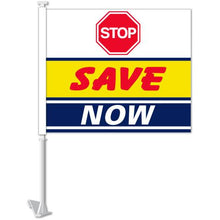 Load image into Gallery viewer, Clip-On Window Flags (Standard Flags) Sales Department Alabama Independent Auto Dealers Association Store Stop Save Now
