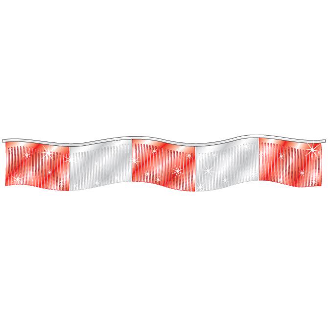 Streamers and Pennants Sales Department Alabama Independent Auto Dealers Association Store Metallic Streamers - Red/Silver