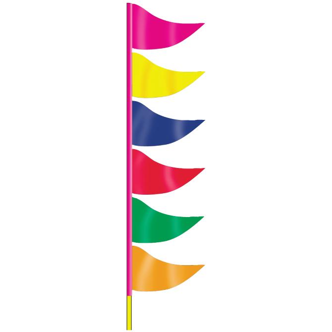 Ground Pennants Sales Department Alabama Independent Auto Dealers Association Store Plasticloth Fluorescent Multi-Color