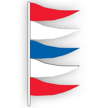 Load image into Gallery viewer, Antenna Flags - Plasticloth Triangle Flags Sales Department Alabama Independent Auto Dealers Association Store Plasticloth - Red/White/Blue
