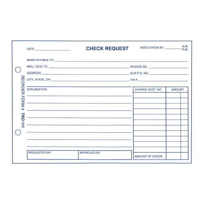 Check Request Forms Office Forms Alabama Independent Auto Dealers Association Store