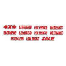 Load image into Gallery viewer, Die-Cut Slogan Window Stickers Sales Department Alabama Independent Auto Dealers Association Store
