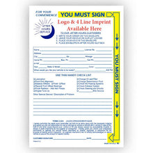 Load image into Gallery viewer, Imprinted Night Drop Envelopes Service Department Alabama Independent Auto Dealers Association Store Yellow Highlight

