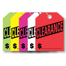 Load image into Gallery viewer, Jumbo Mirror Hang Tags Sales Department Alabama Independent Auto Dealers Association Store Clearance Fluorescent Red
