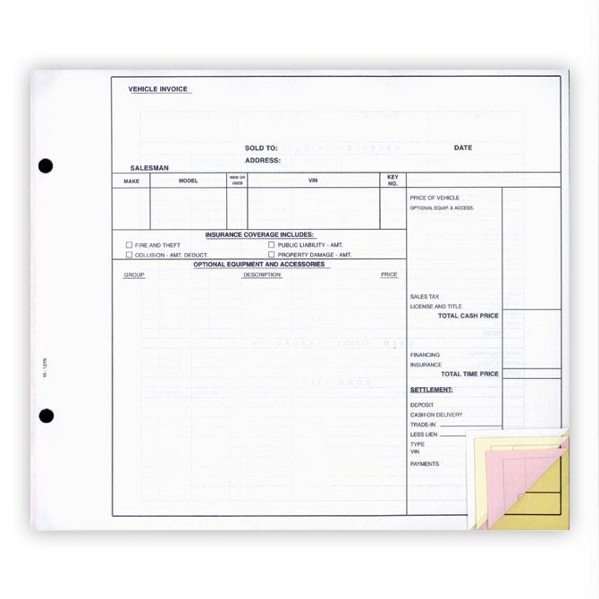 Vehicle Invoice Office Forms Alabama Independent Auto Dealers Association Store (Form #VI-131N)