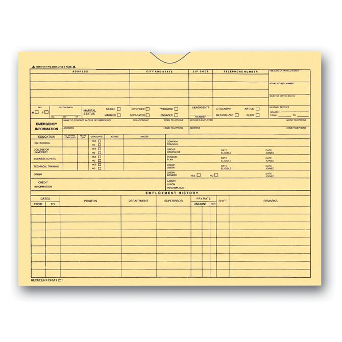 Employee File Jacket Office Forms Alabama Independent Auto Dealers Association Store