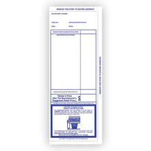 Load image into Gallery viewer, Imprinted Stock Addendum Stickers (Adhesive) Sales Department Alabama Independent Auto Dealers Association Store Blue
