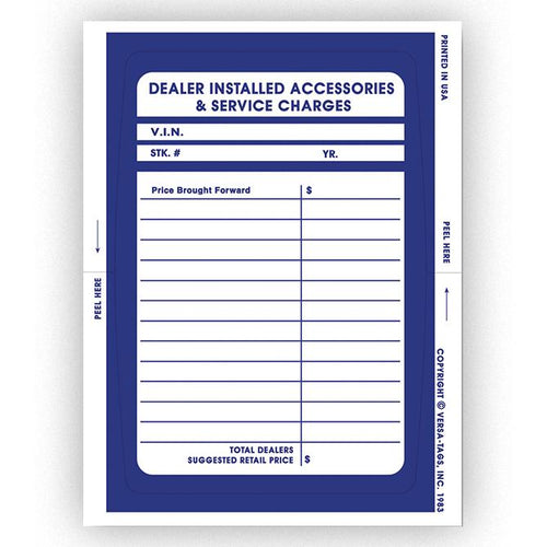 Dealer Add On Sticker Sales Department Alabama Independent Auto Dealers Association Store Printed