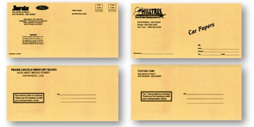 Imprinted License Plate Envelopes – Alabama Independent Auto Dealers ...