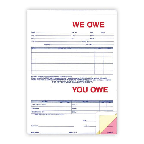 We Owe / You Owe Sales Department Alabama Independent Auto Dealers Association Store