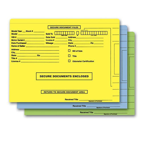 File Right™ Color Code Deal Jacket (100 Per Box) Service Department Alabama Independent Auto Dealers Association Store